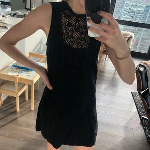 Free people shift dress with lace XS